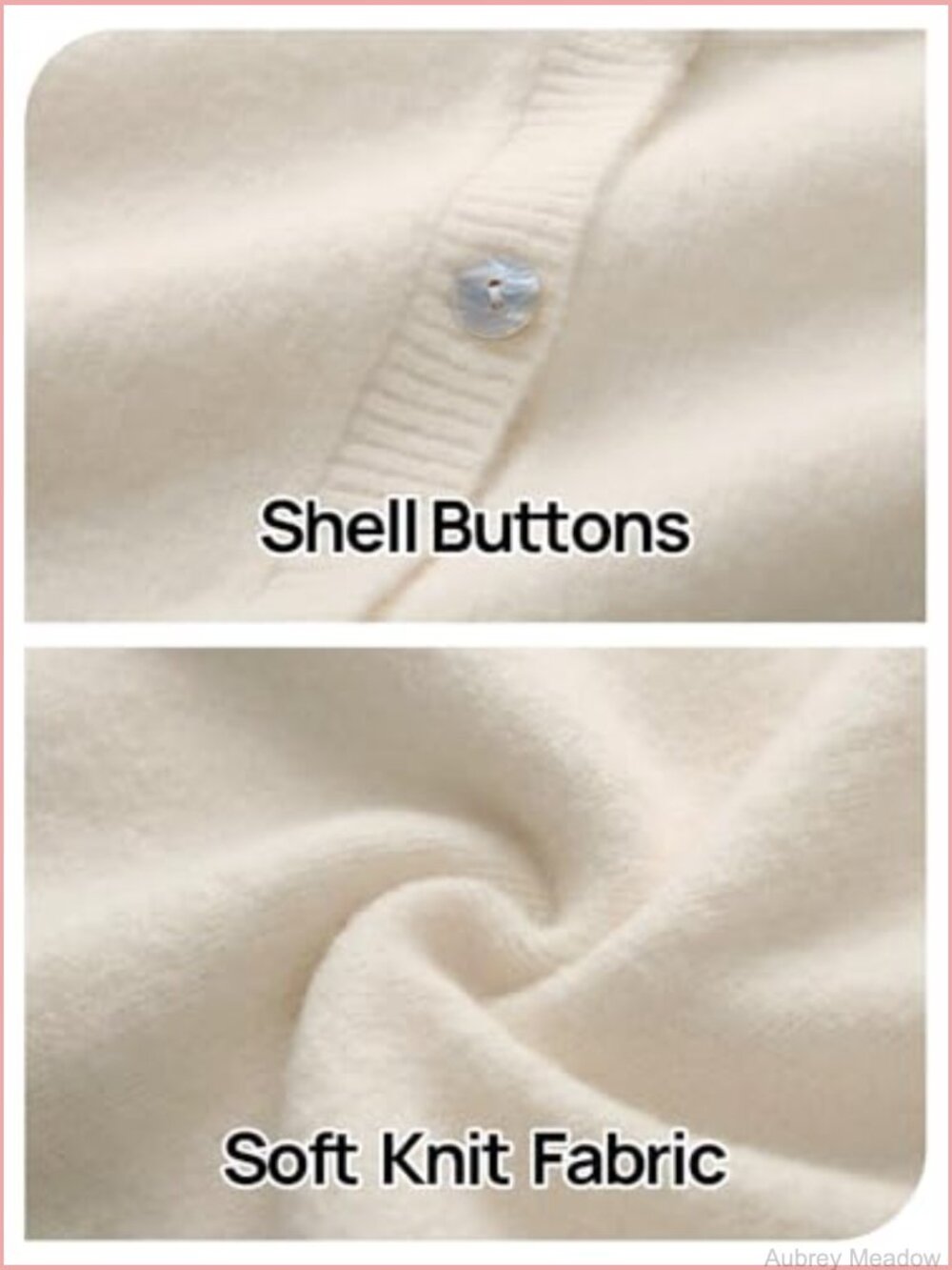 Long Sleeve Knit Cardigan Sweater Crewneck Button Open Front with Pockets - Picture 6 of 7